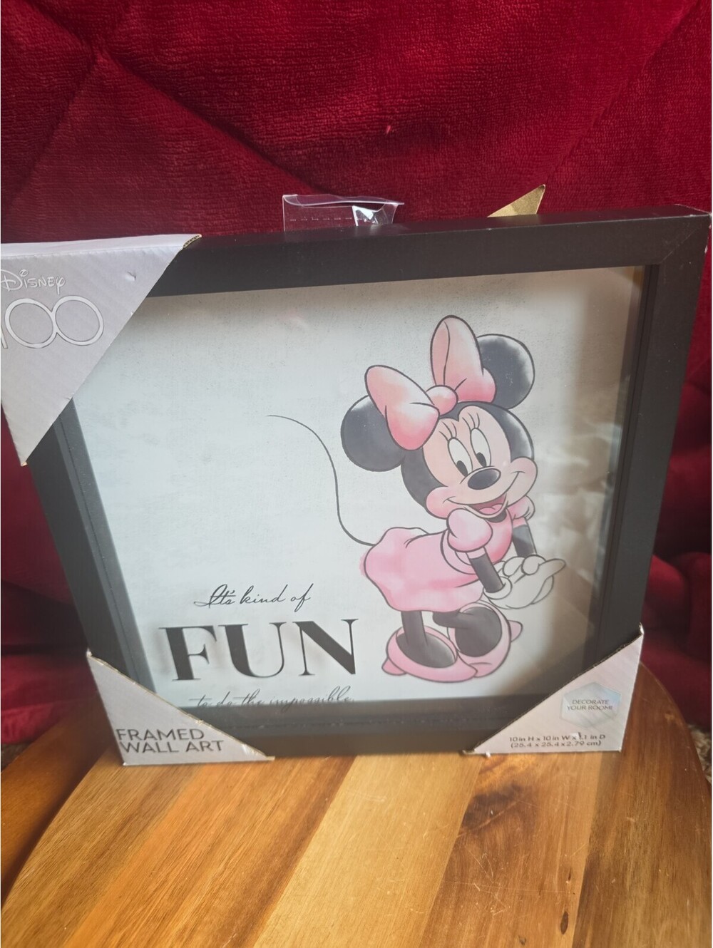 Disney Minnie mouse Picture Framed 100 Wall Art Fun do the Impossible New.